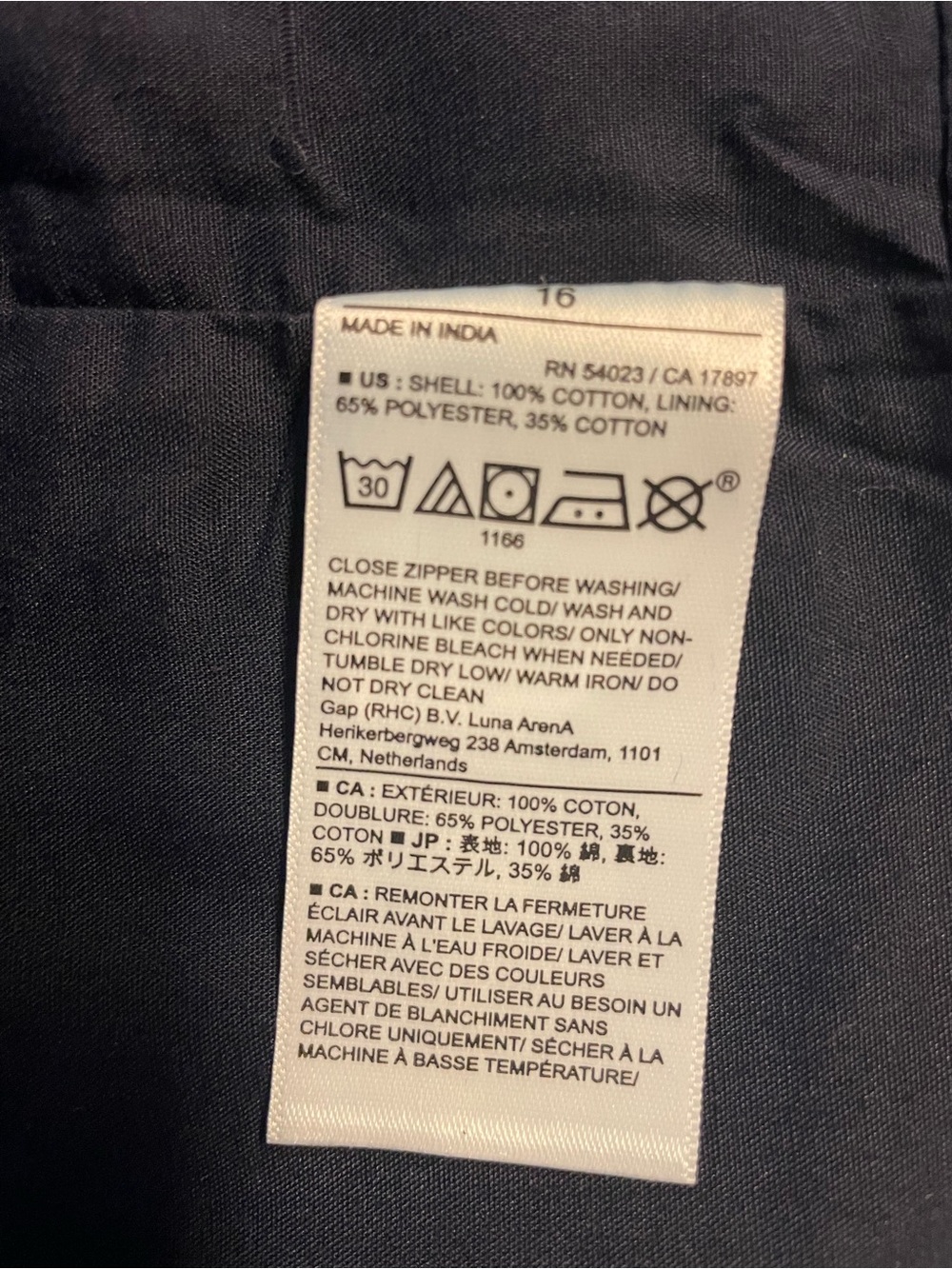 Banana Republic Denim Crop Top in Dark Blue with Button Front - Picture 8 of 11